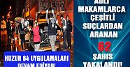 Uşak'ta Huzur 64 Uygulamaları Devam Ediyor!
